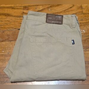 Vineyard Vines Men's 35X32 *(34x31) 5- Pocket Pant Beige Canvas Jeans